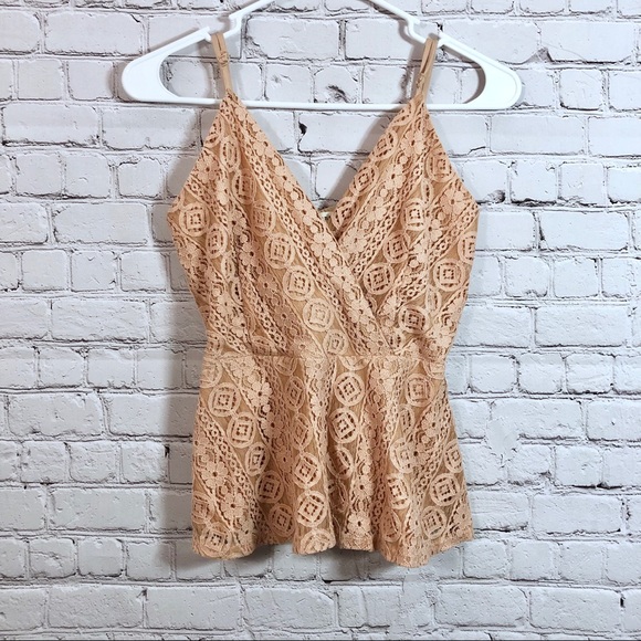 Anthropologie Tops - Monteau Anthropologie Lace Tank Top